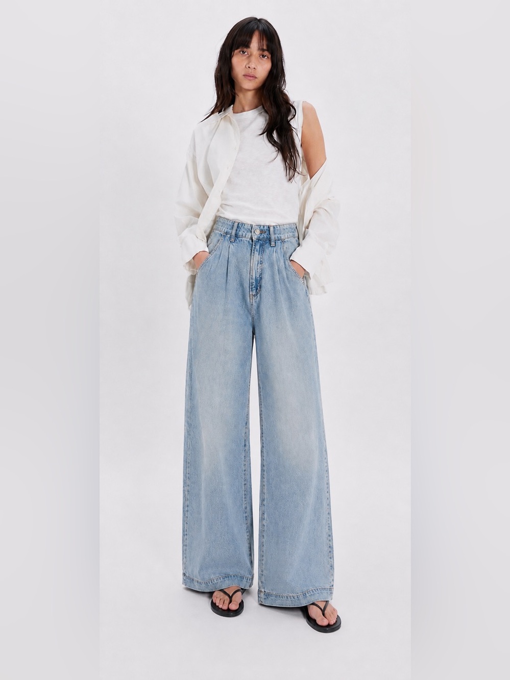 Dynamite Light Blue Wide Leg Flare Jeans